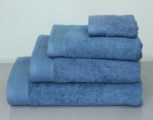 Полотенце махровое 70х140 темно-голубой, "GUTEN MORGEN"