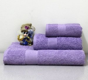 Полотенце махровое 70х140 сирень 450 гр. Узбекистан